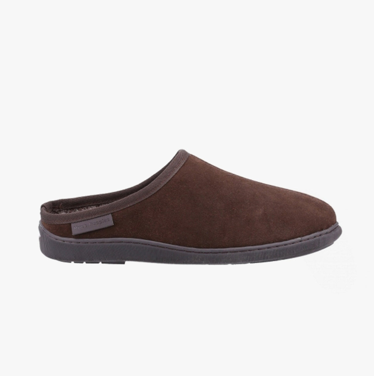 Hush Puppies ASHTON Mens Suede Leather Mule Slippers Brown