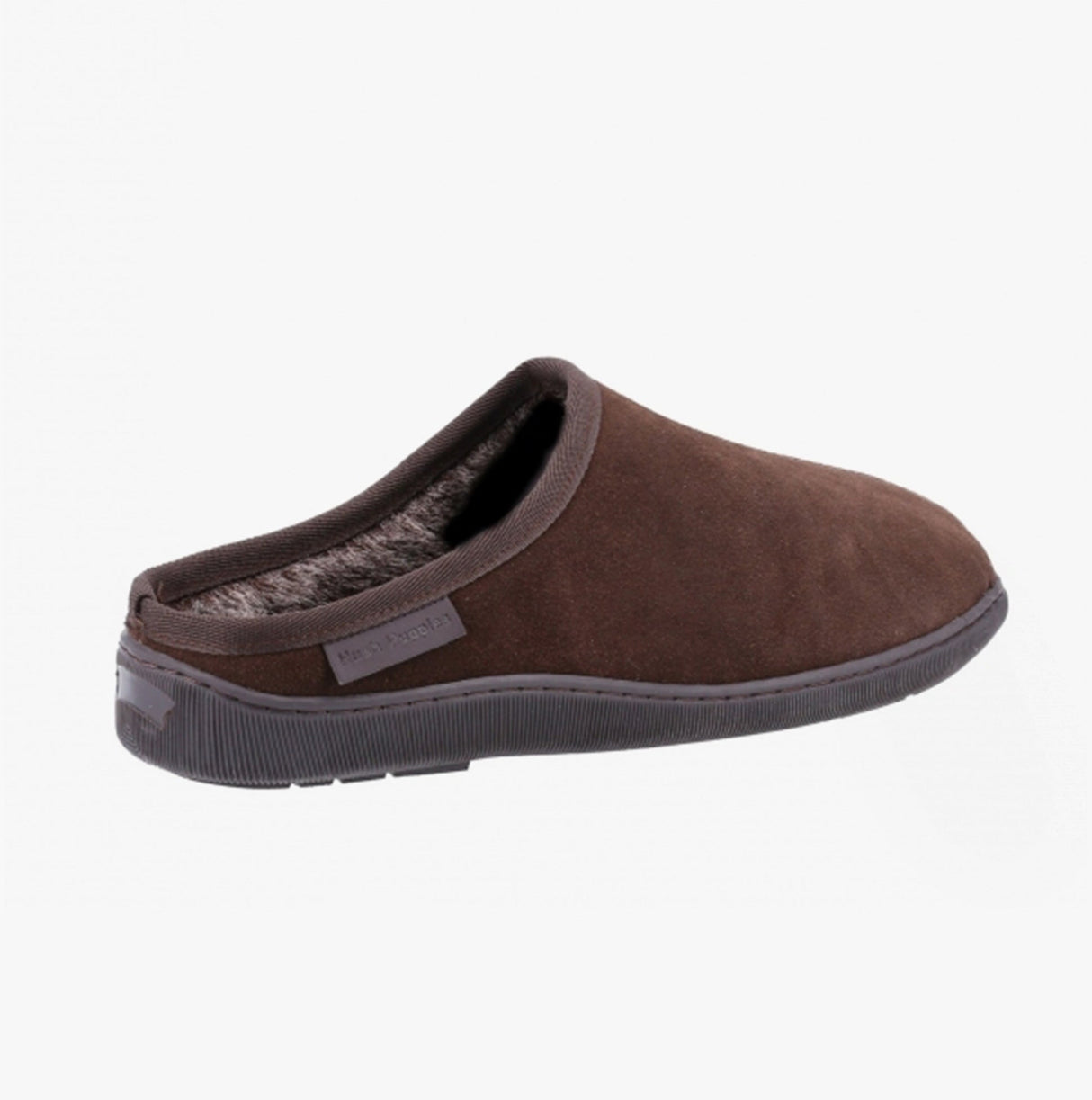 Hush Puppies ASHTON Mens Suede Leather Mule Slippers Brown