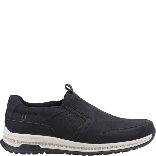 Hush Puppies COLE Mens Trainers Black Nubuck