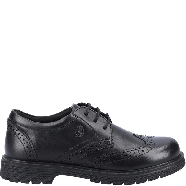 Hush Puppies SALLY 2 Girls Leather School Shoes Black