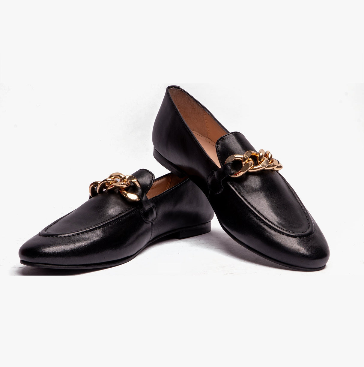 Hush Puppies HARPER Womens Chain Loafers Black