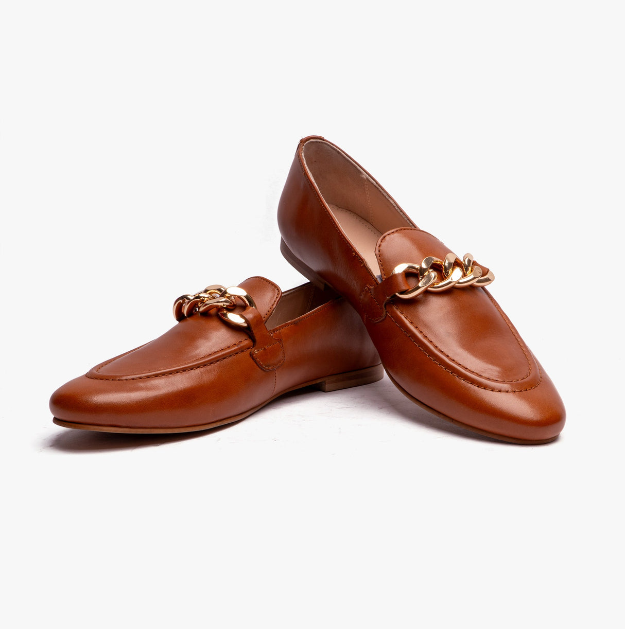 Hush Puppies HARPER Womens Chain Loafers Tan