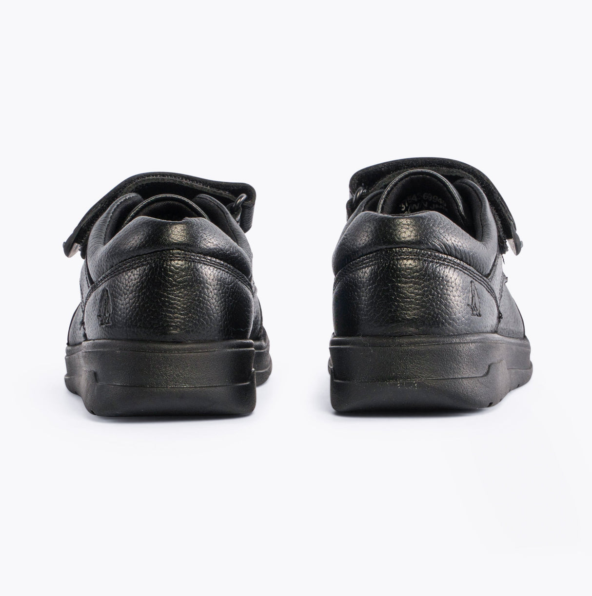Hush Puppies ROWAN Boys Leather School Shoes Black