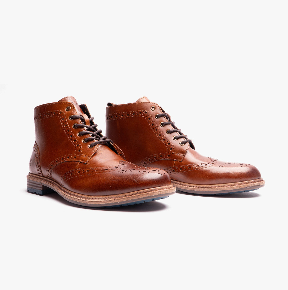 Hush Puppies JOSHUA BROGUE Mens Boots Tan