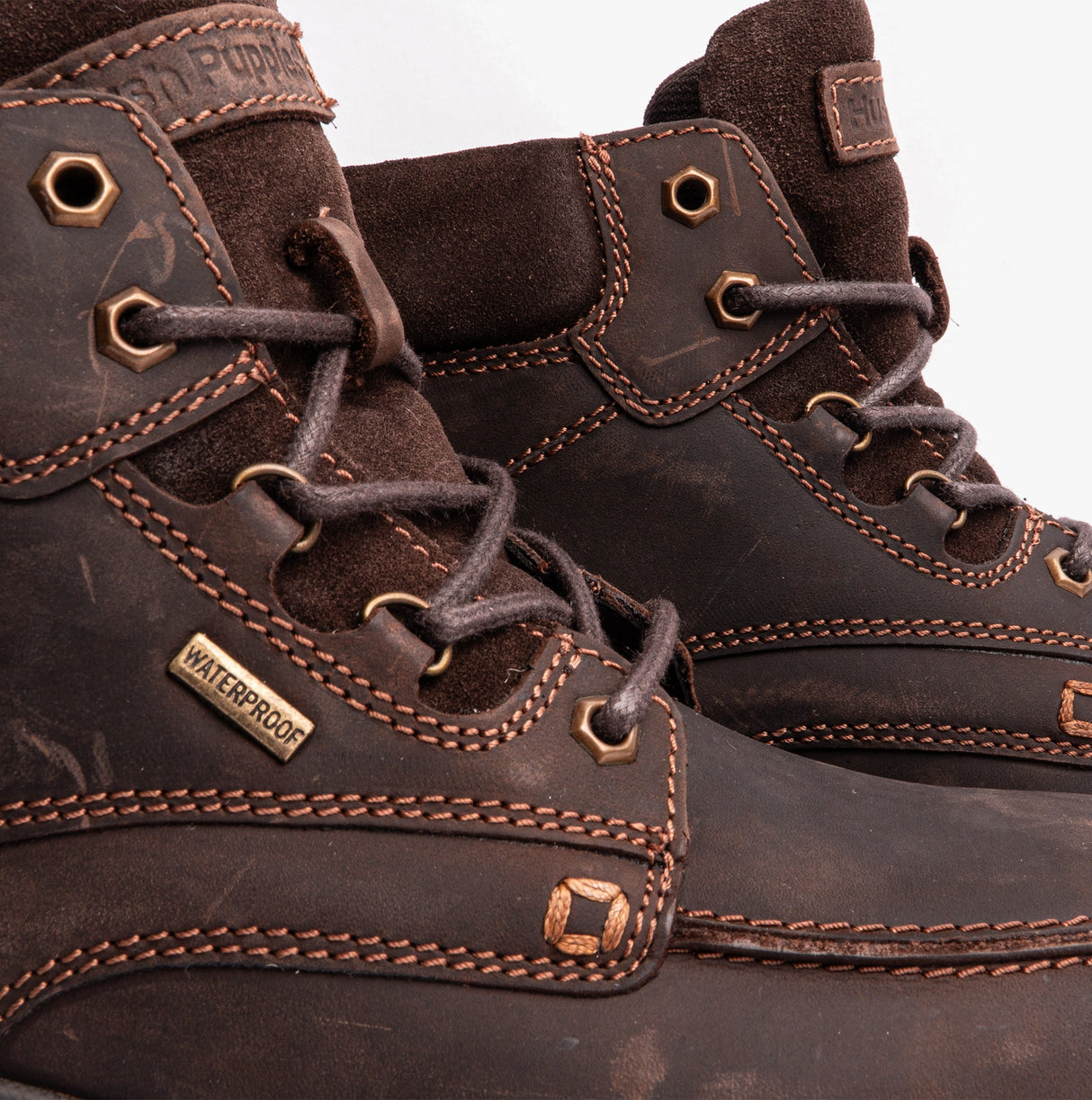 Hush Puppies PALMER Mens Hiking Boots Brown