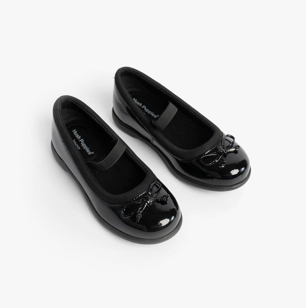 Hush Puppies BETTY PATENT JNR Girls Shoes Black