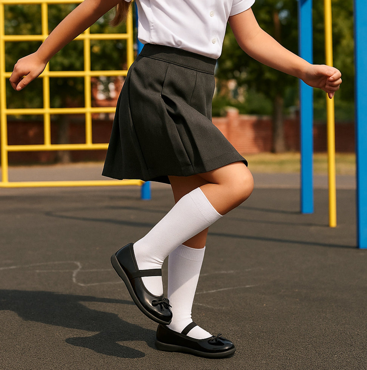 Hush Puppies BETTY PATENT JNR Girls Shoes Black