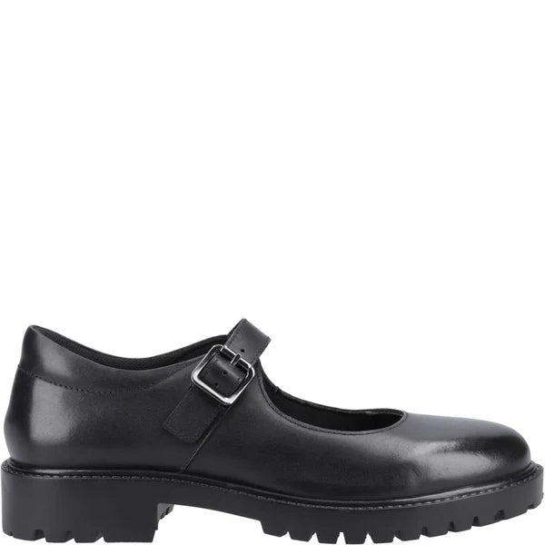 Hush Puppies AURORA Girls Leather School Shoes Black