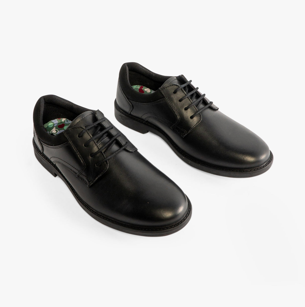 Hush Puppies TOMMY Boys Leather School Shoes Black