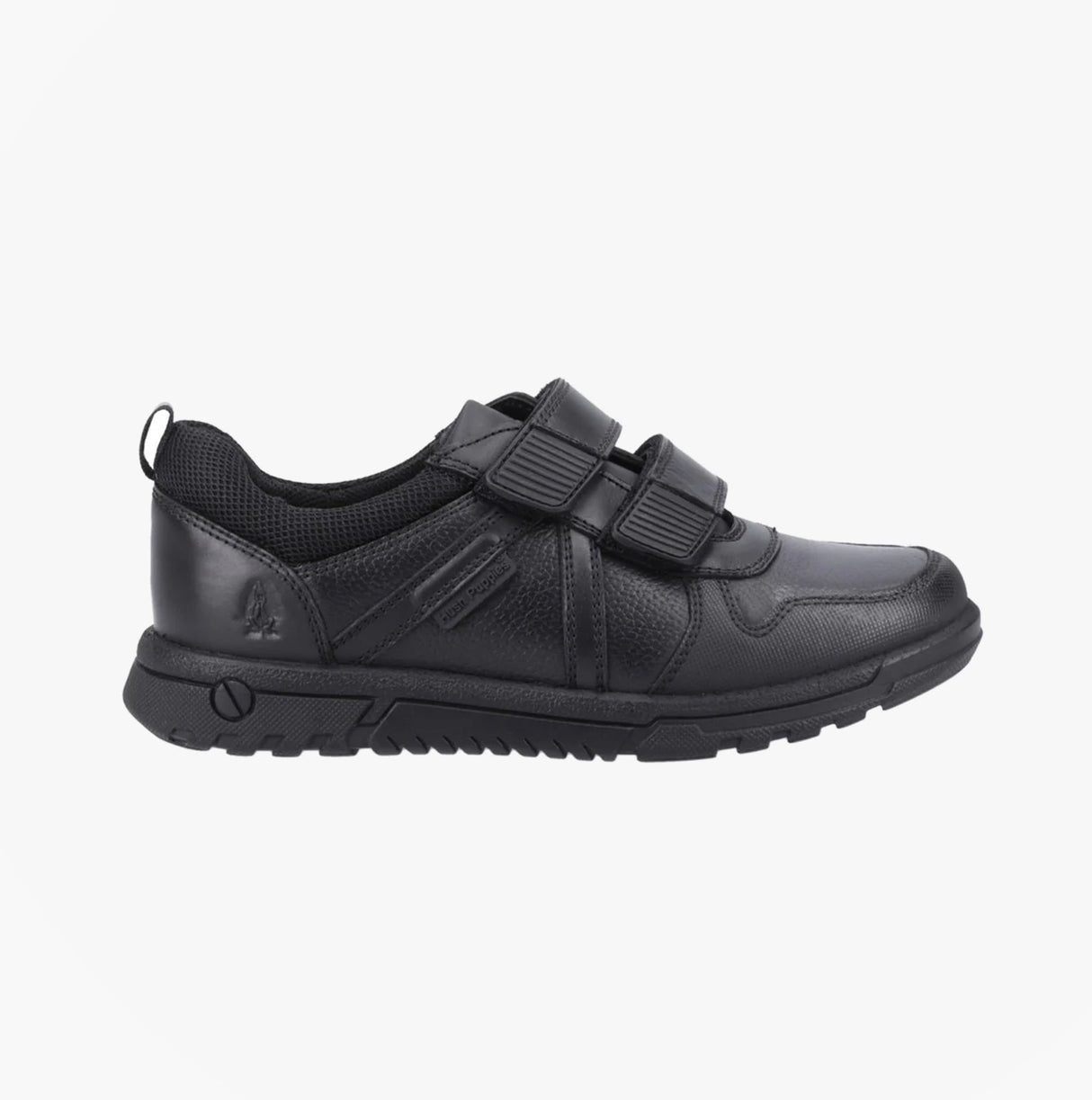 Hush Puppies SPENCER Boys Leather School Shoes Black