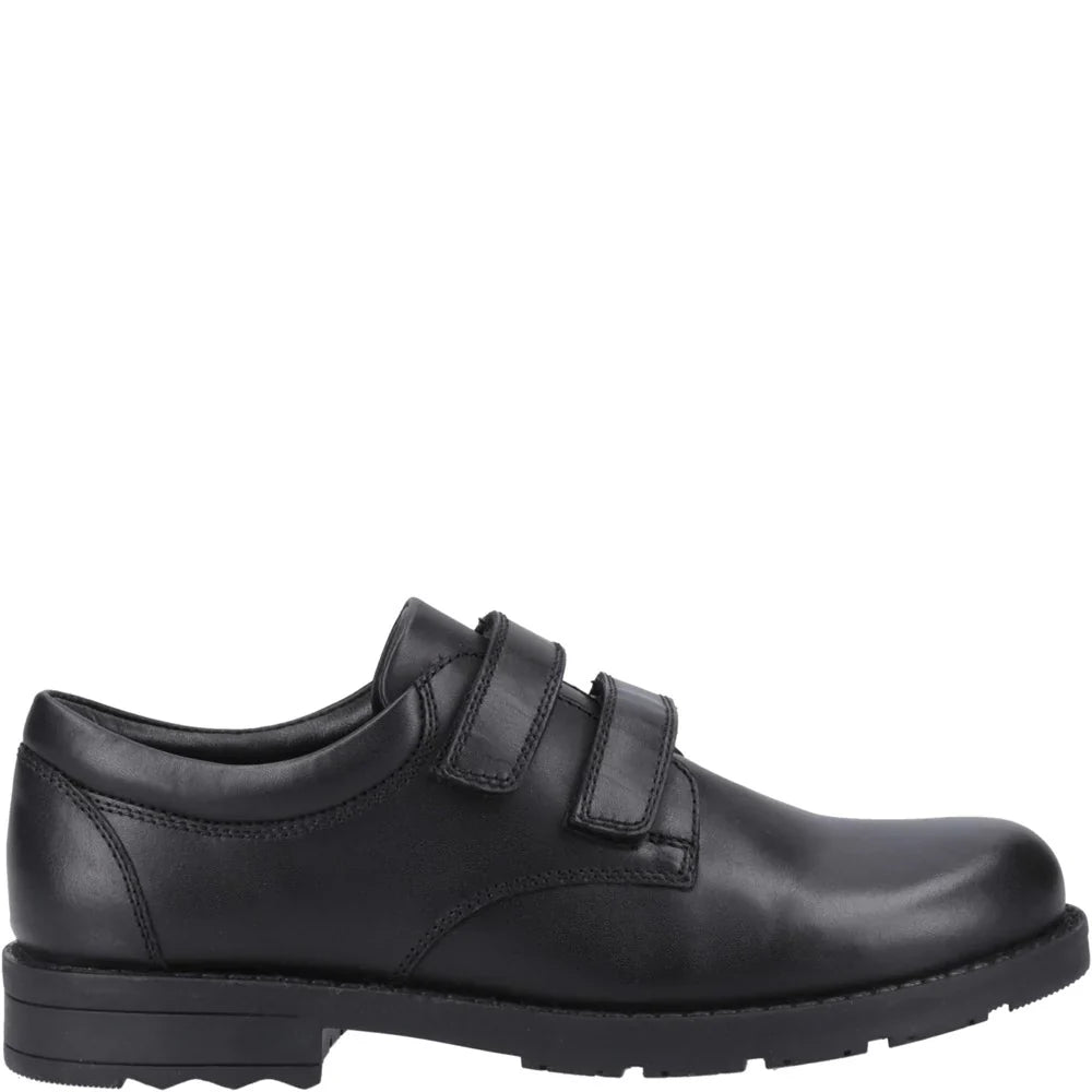 Hush Puppies BARRY Boys Leather School Shoes Black