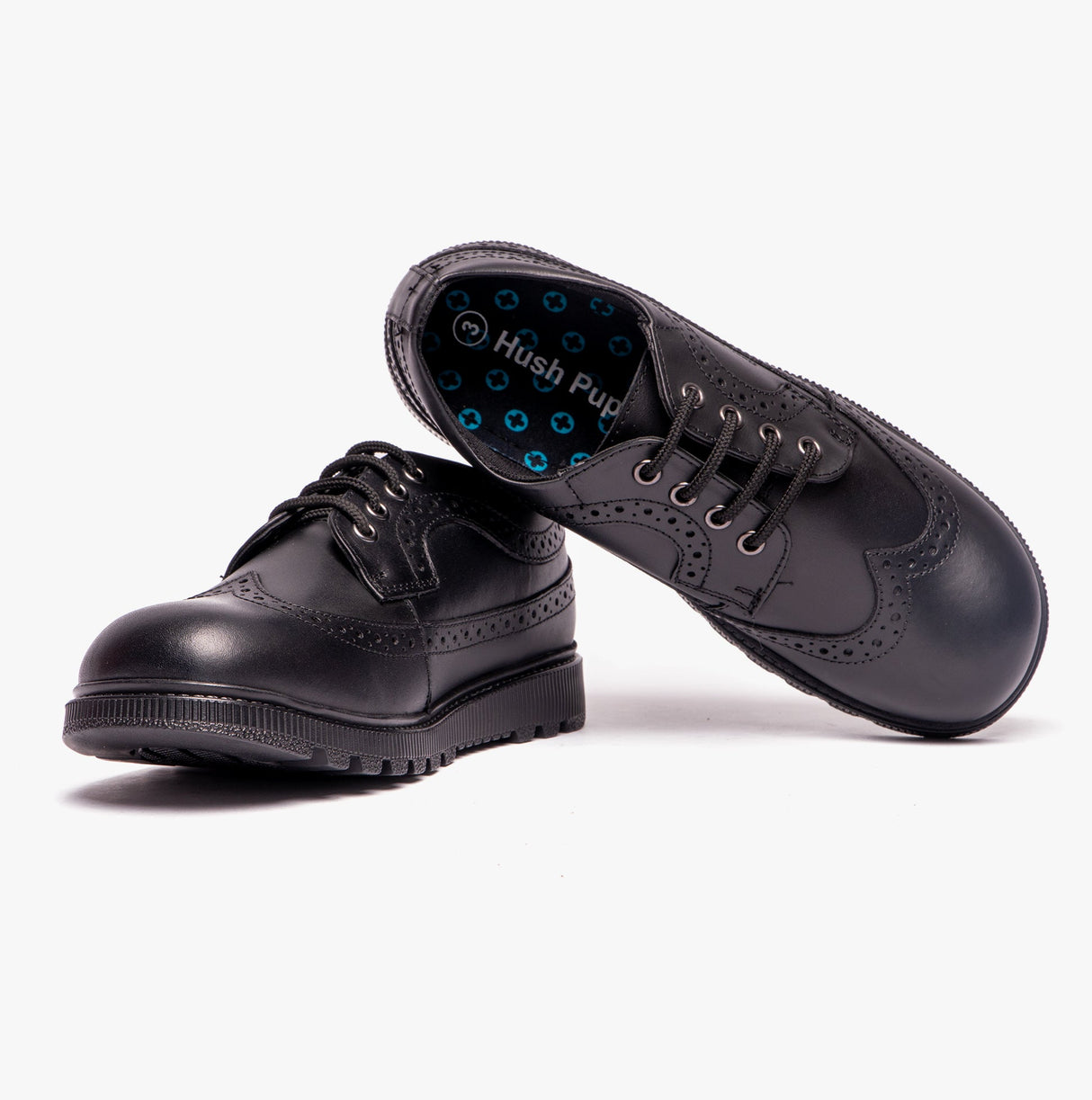 FELICITY JUNIOR Girls Leather Oxford Shoes Black