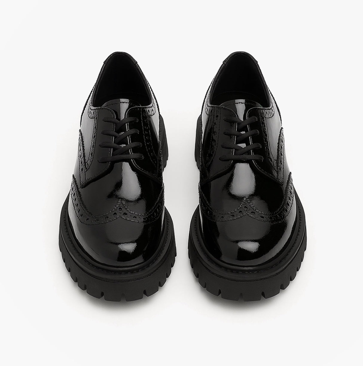 Hush Puppies MAXINE Girls School Shoes Black Patent