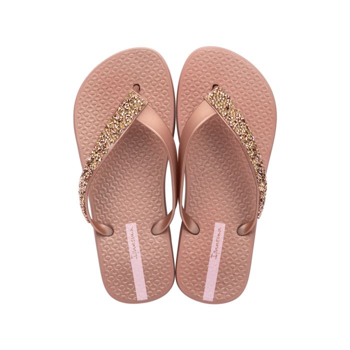 Ipanema GLAM SPECIAL Womens Flip Flops Rose Gold Crystal