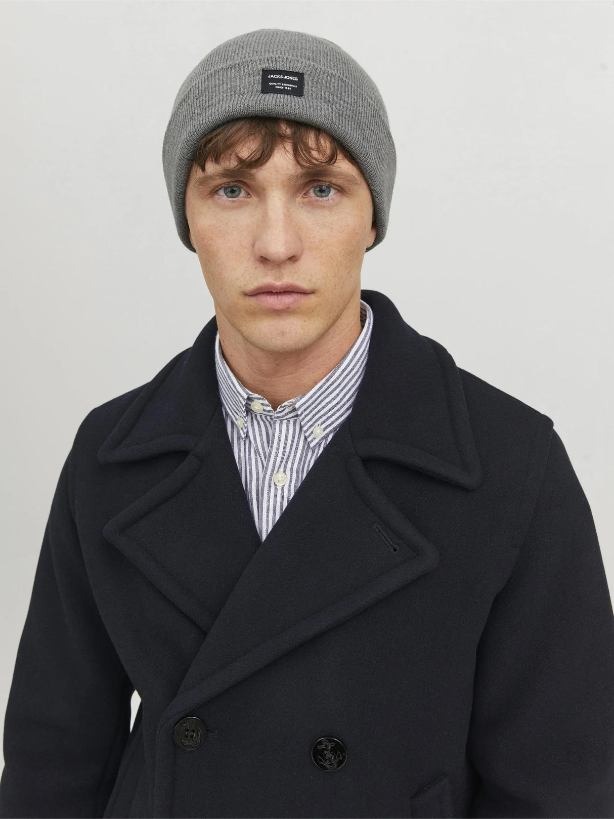 Jack & Jones DNA Mens Beanie Grey Melange