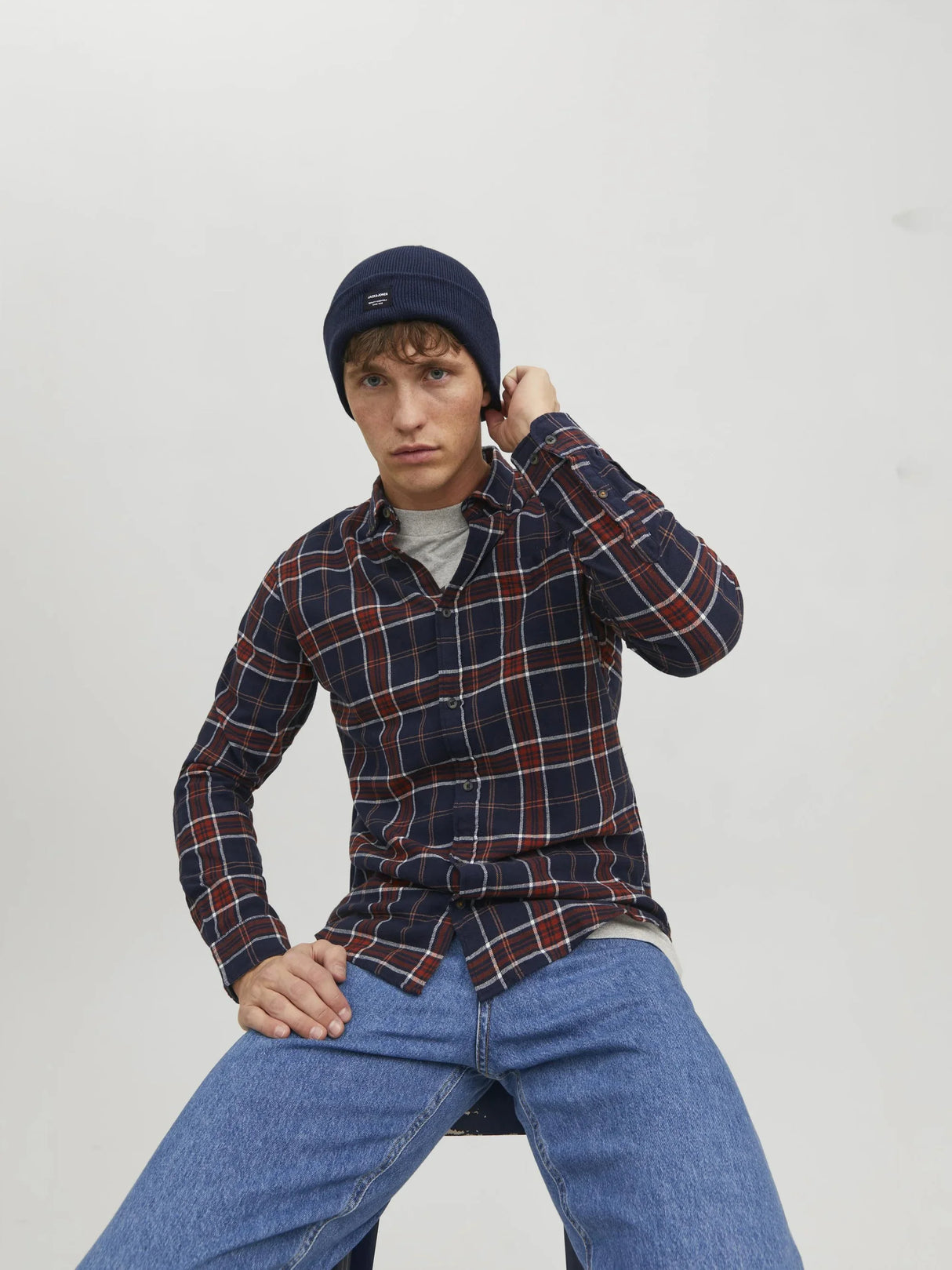 Jack & Jones DNA Mens Beanie Navy Blazer