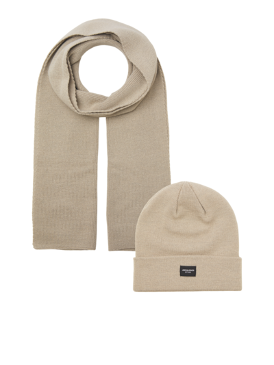 Jack & Jones DNA Mens Hat & Scarf Pure Cashmere