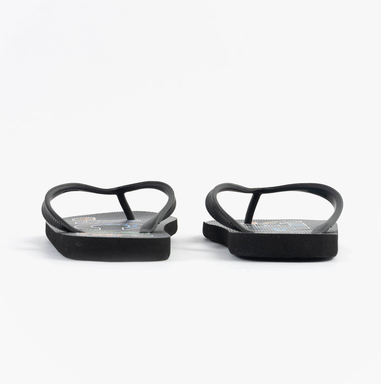 Jack & Jones LOGO PALM PRINT Mens Flip-Flops Anthracite