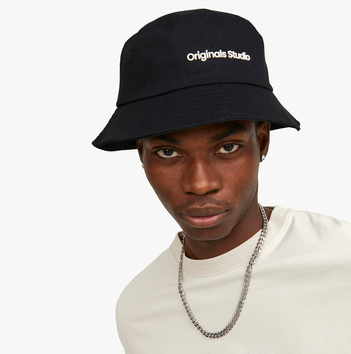 Jack & Jones VESTERBRO Mens Bucket Hat Black