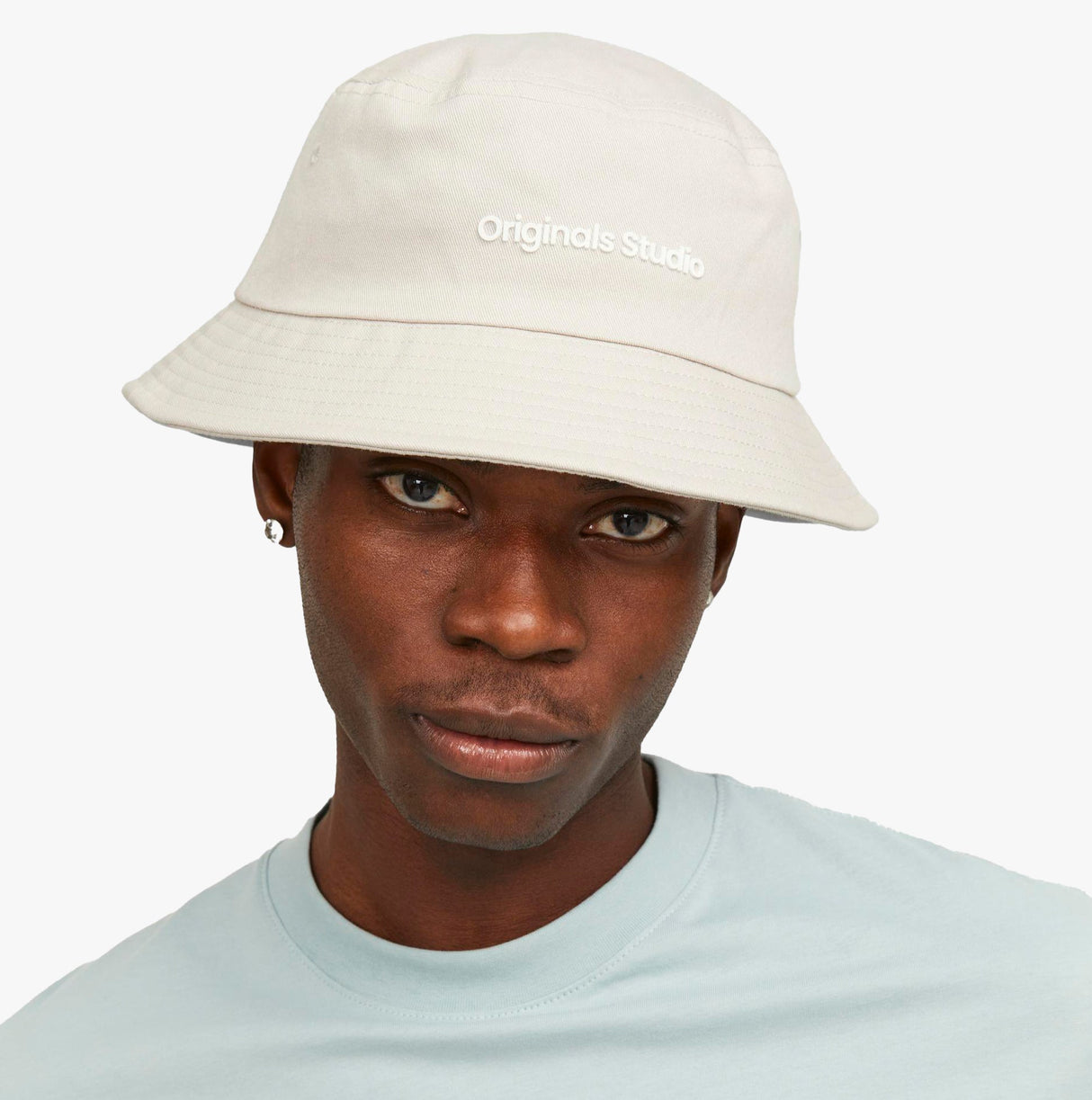 Jack & Jones VESTERBRO Mens Bucket Hat Moonbeam