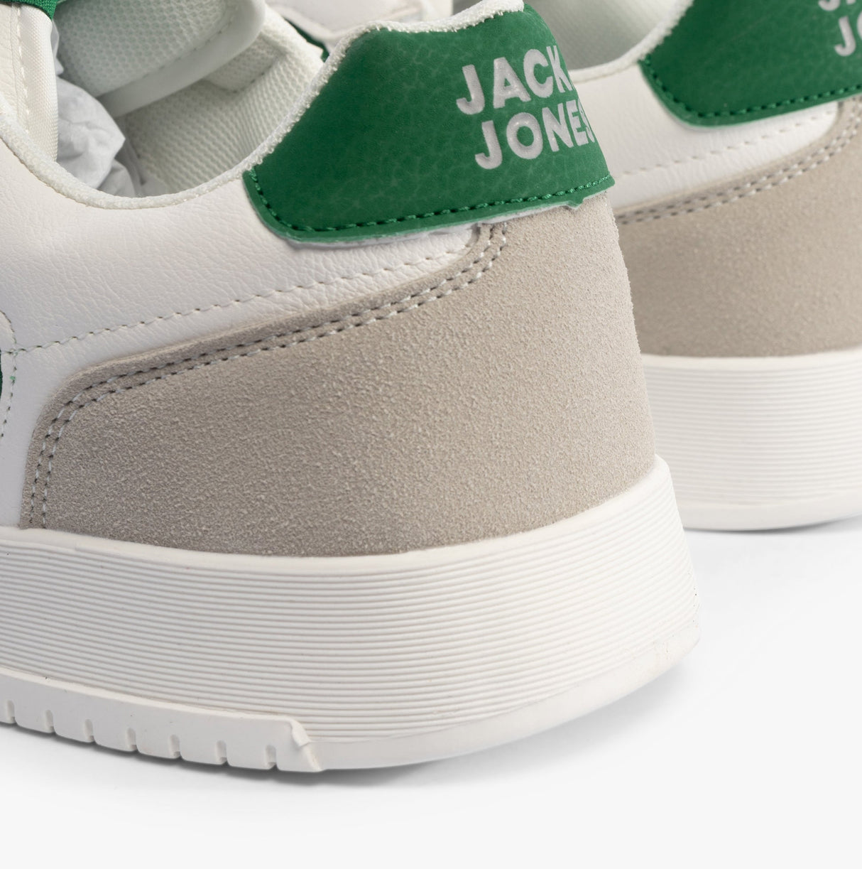 Jack & Jones EALING PU Mens Trainers White/Green