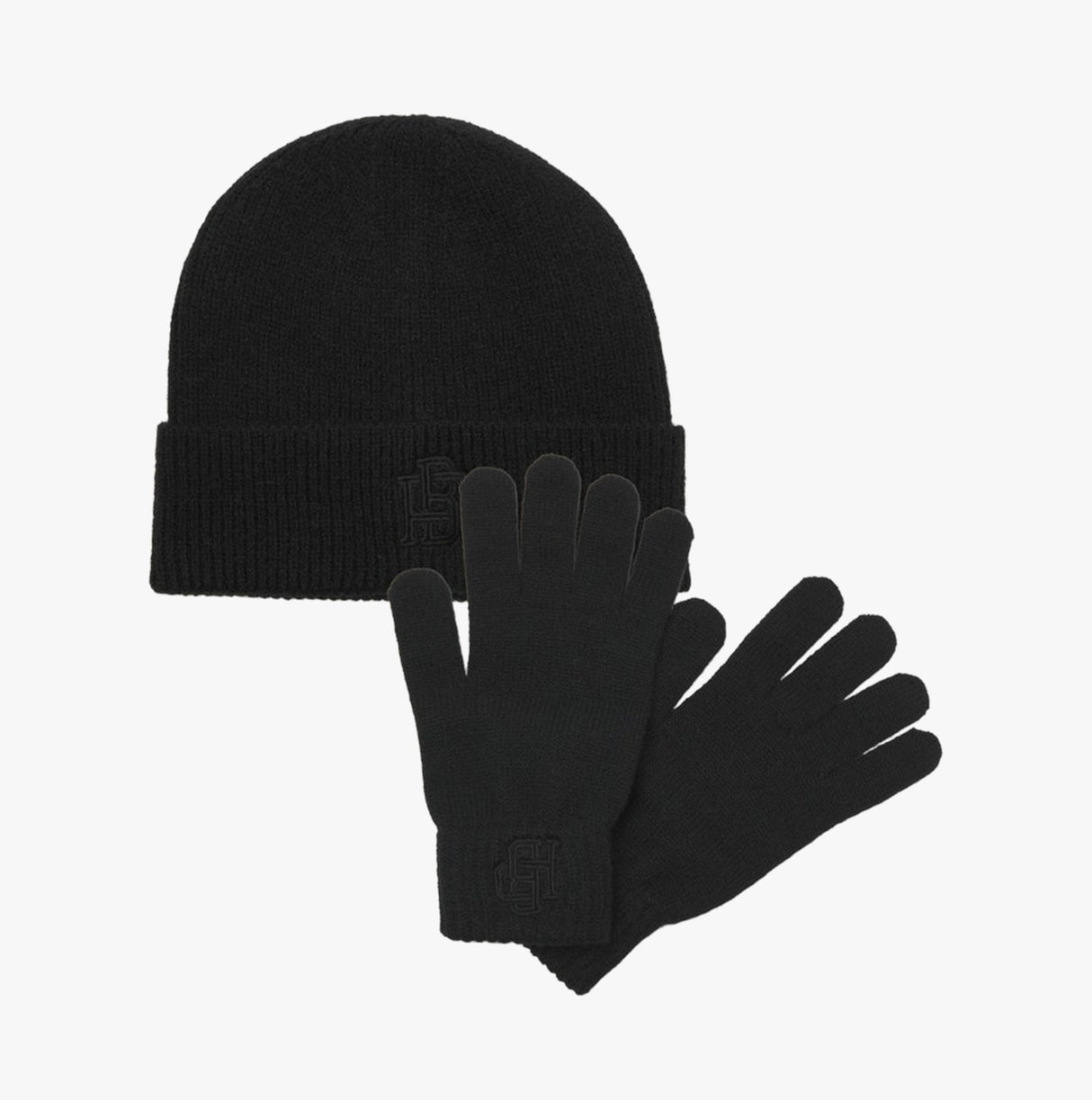 Jack & Jones TRAIN Mens Hat & Gloves Set Black