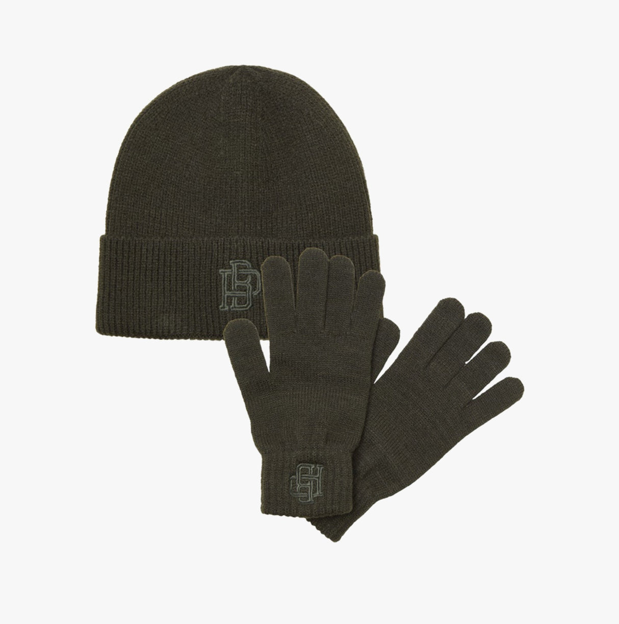 Jack & Jones TRAIN Mens Hat & Gloves Set Peat