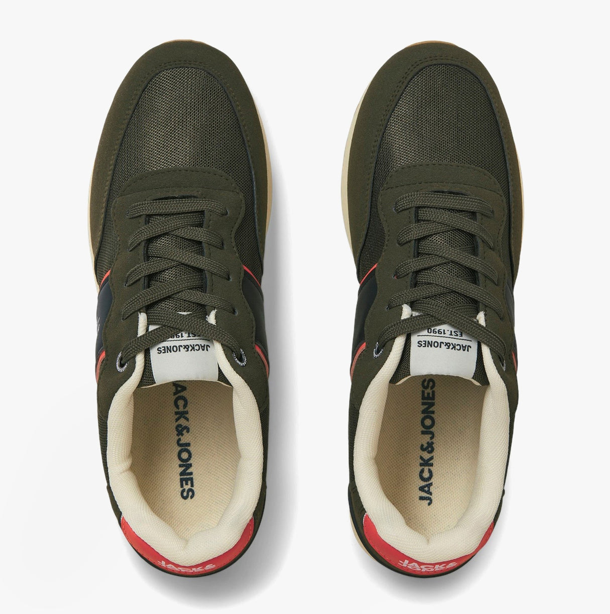 Jack & Jones SPIRIT RUNNER Mens Trainers Olive Night