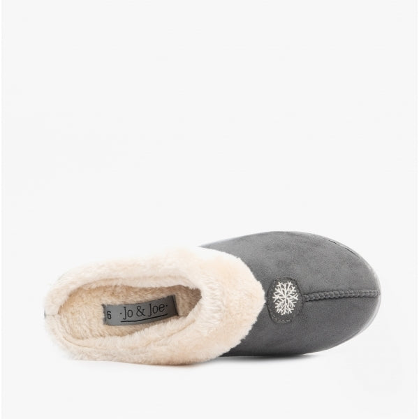 Jo & Joe SNUGGLE Womens Slippers Charcoal