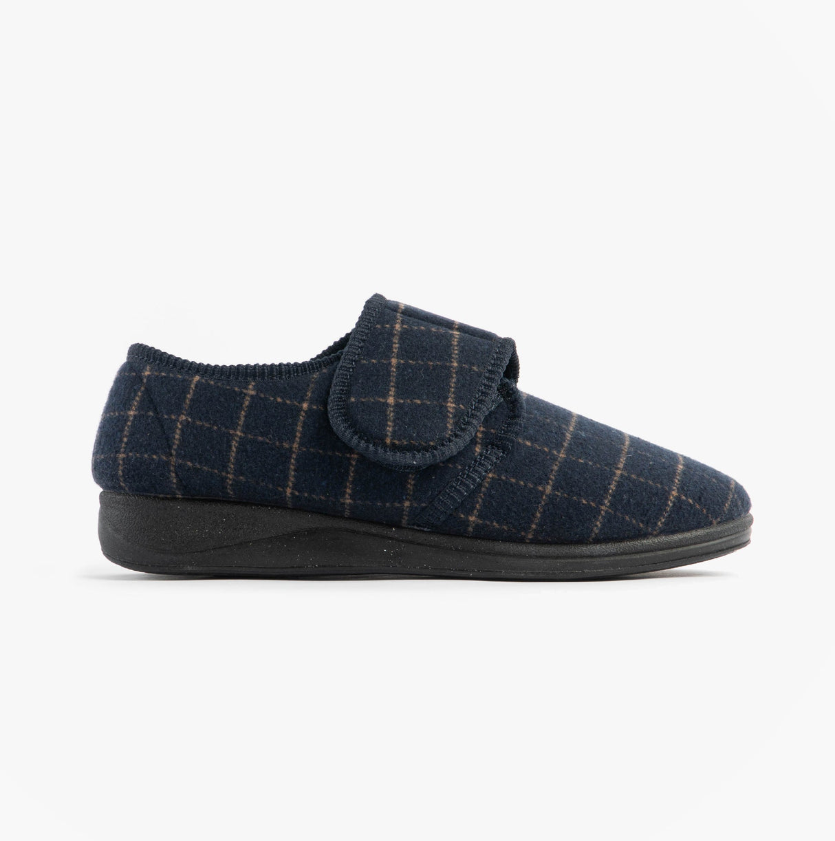 Jo & Joe DENNIS Mens Adjustable Full Slippers Navy