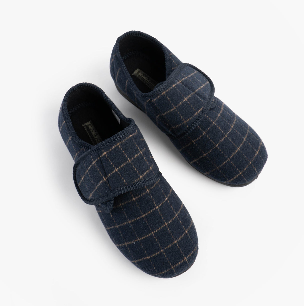 Jo & Joe DENNIS Mens Adjustable Full Slippers Navy