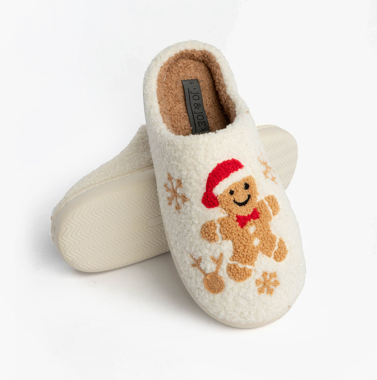 Jo & Joe GINGERBREAD Womens Mule Slippers Cream