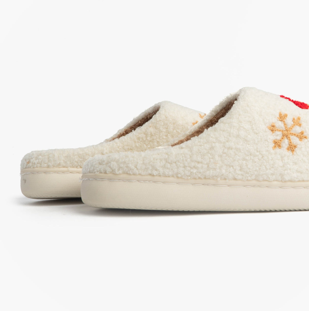 Jo & Joe GINGERBREAD Womens Mule Slippers Cream