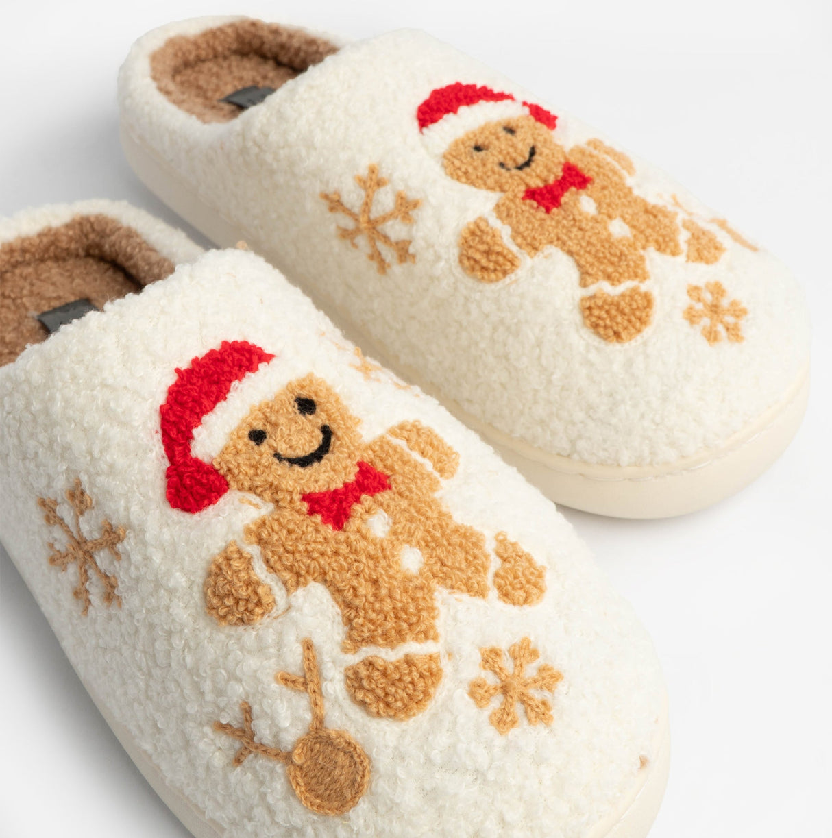 Jo & Joe GINGERBREAD Womens Mule Slippers Cream