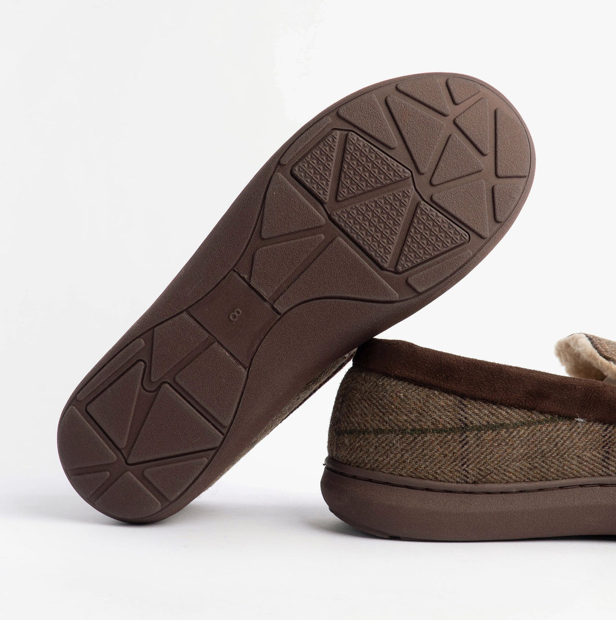 Jo & Joe GLENCOE Mens Tartan Slippers Brown