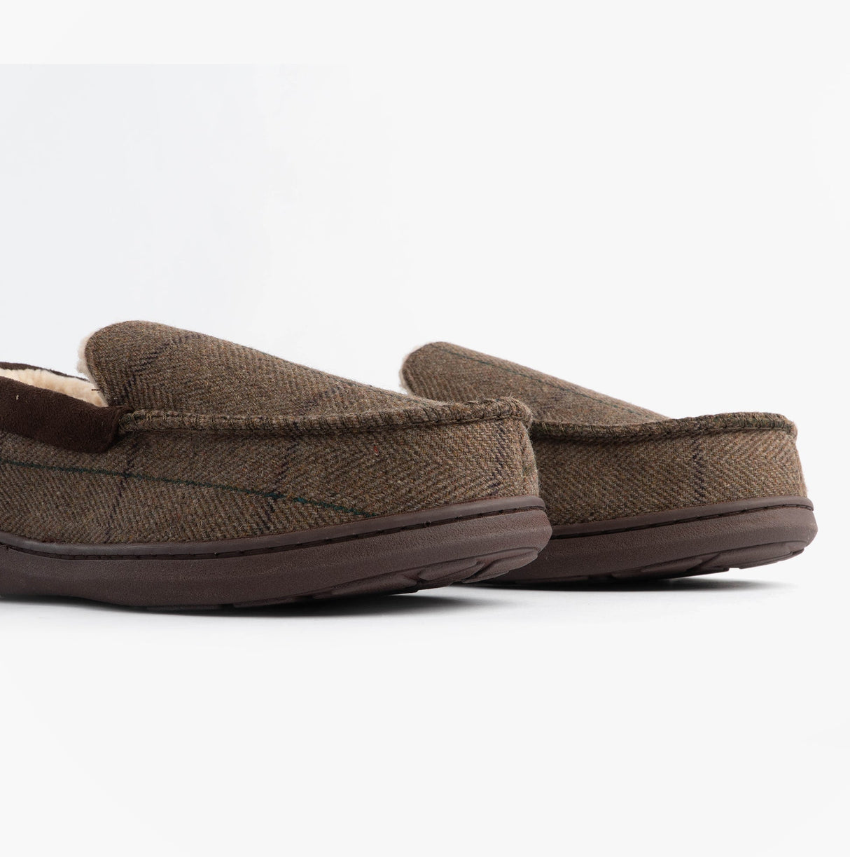 Jo & Joe GLENCOE Mens Tartan Slippers Brown