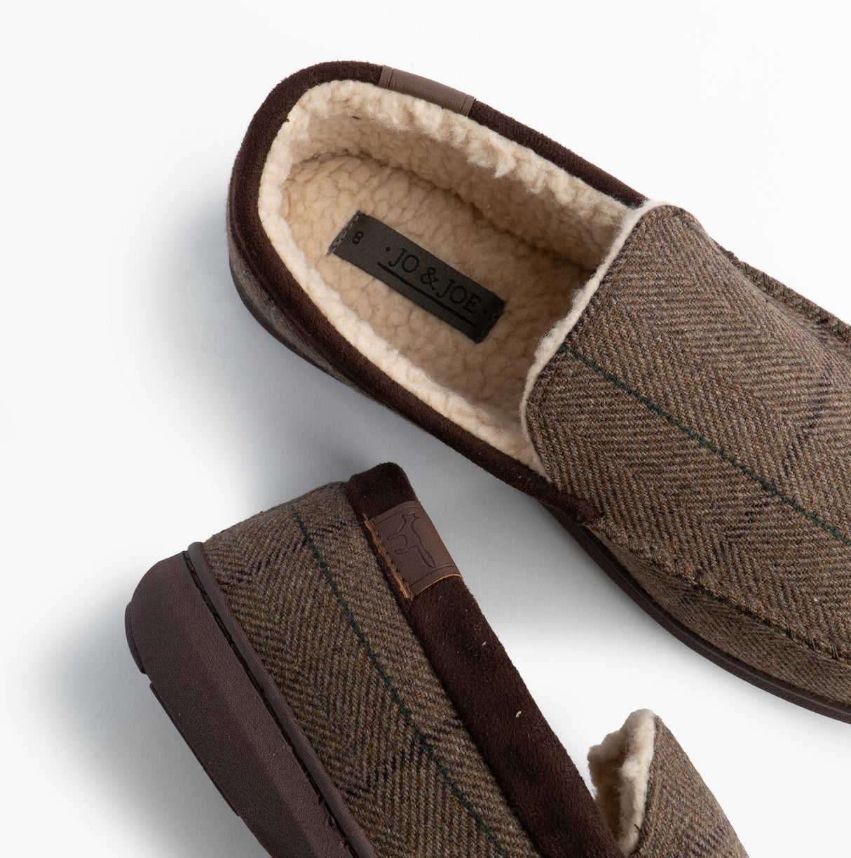 Jo & Joe GLENCOE Mens Tartan Slippers Brown