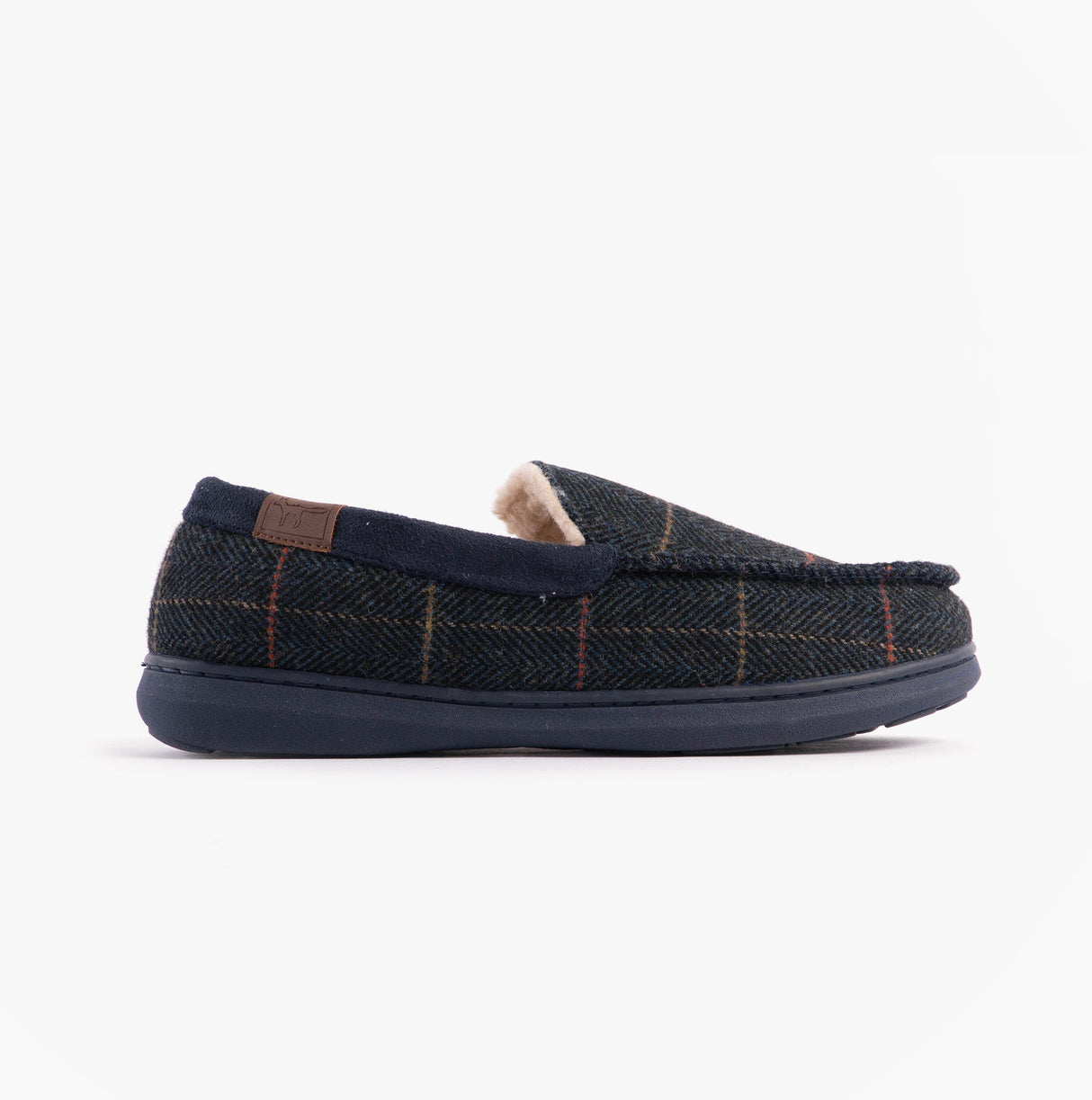 Jo & Joe GLENCOE Mens Tartan Slippers Navy
