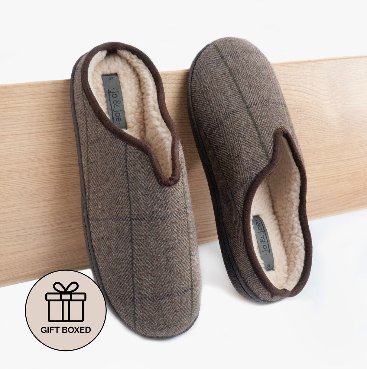 Jo & Joe HAMISH Mens Mule Slippers Dark Brown