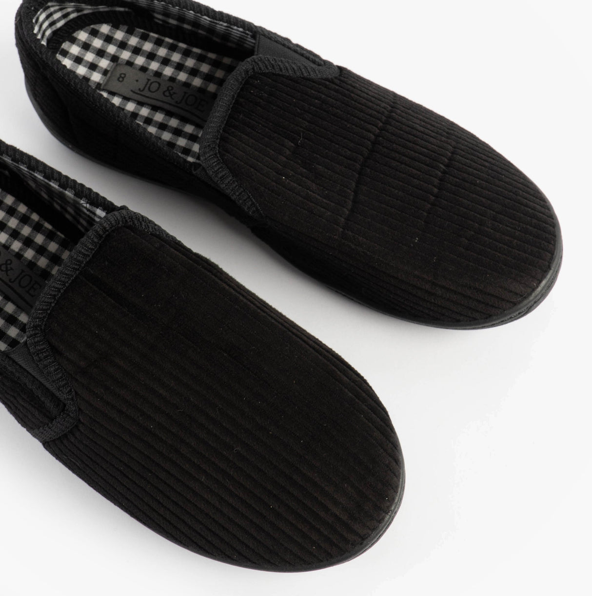Jo & Joe HARRY Mens Full Slippers Black