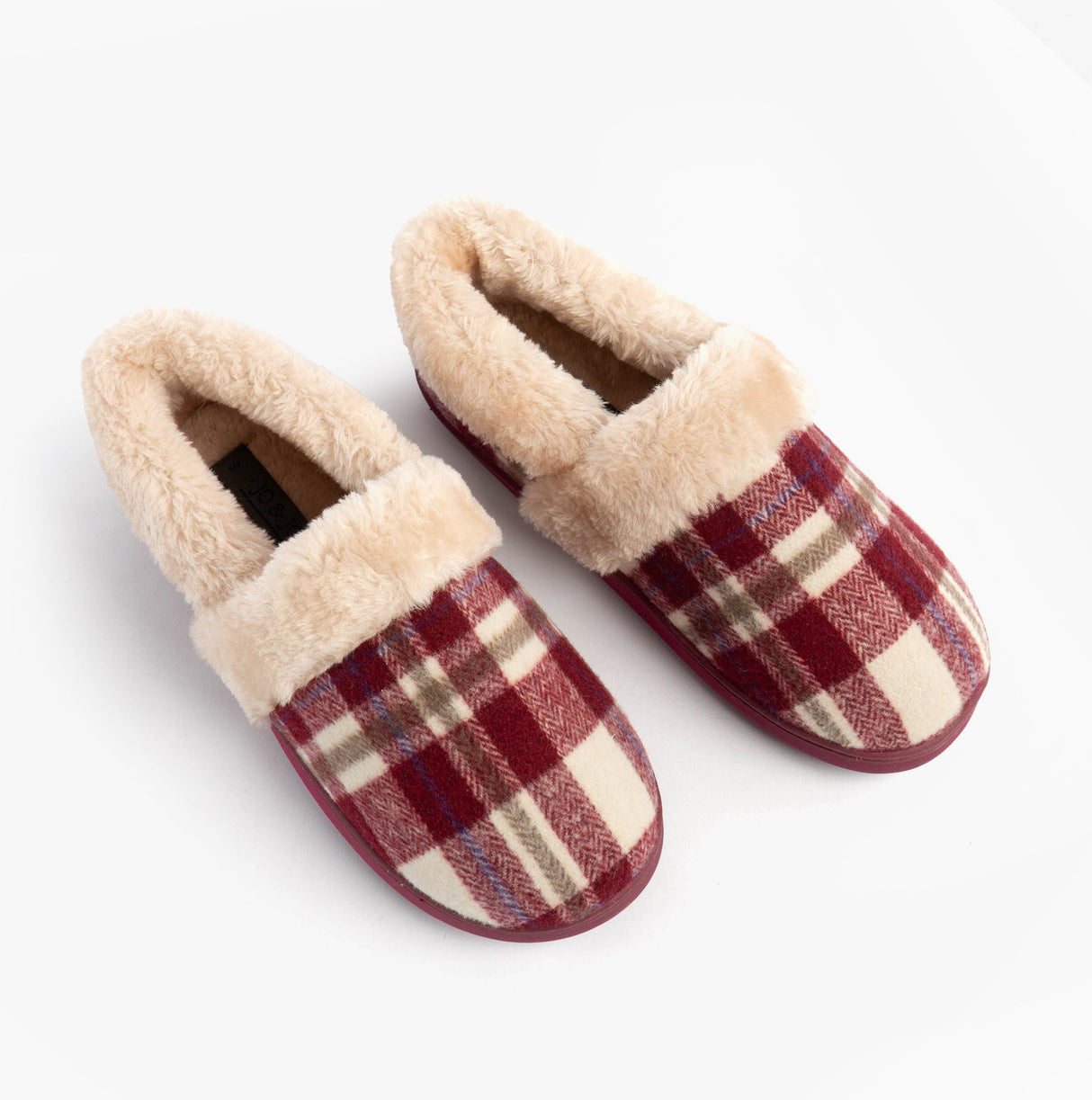 Jo & Joe HERITAGE Womens Full Slippers Cherry