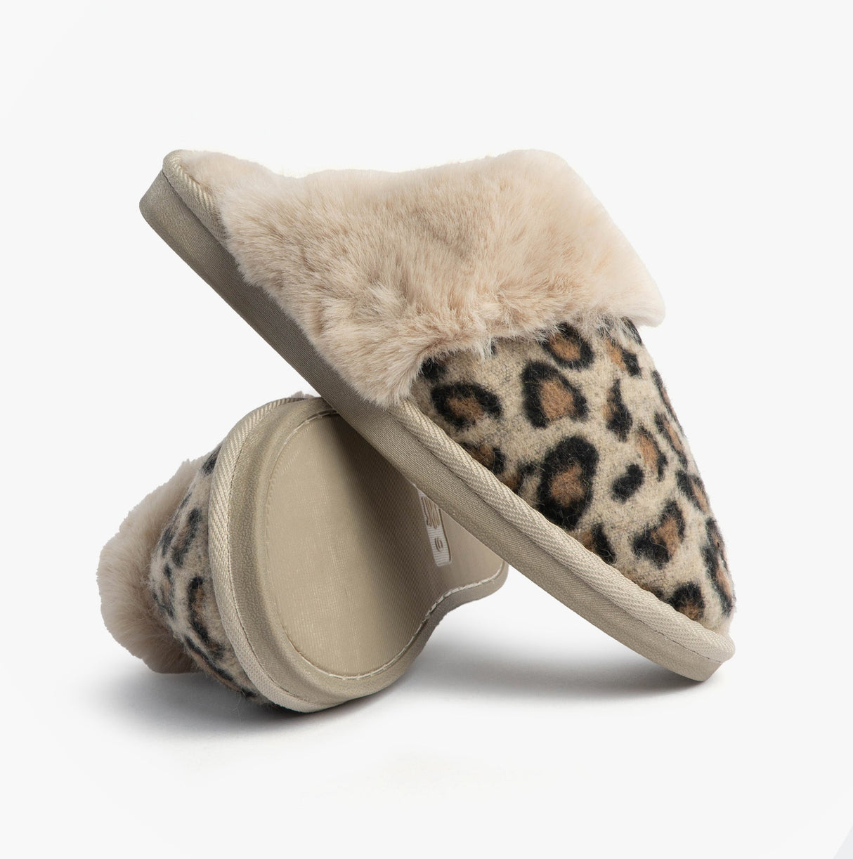 Jo & Joe NALA Womens Mule Slippers Leopard