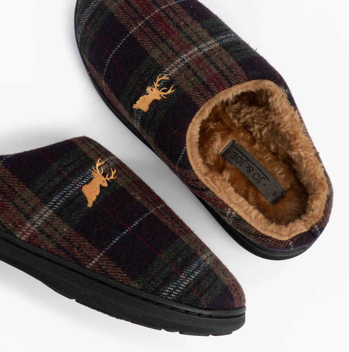 Jo & Joe NIDDERDALE Mens Mule Slippers Brown