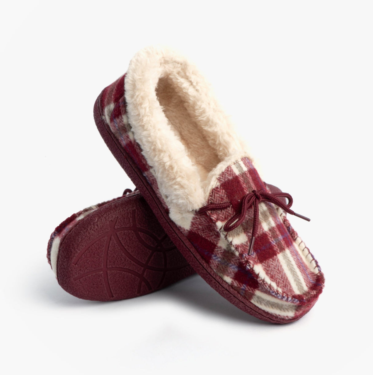 Jo & Joe PEMBROKE Womens Moccasin Slippers Cherry