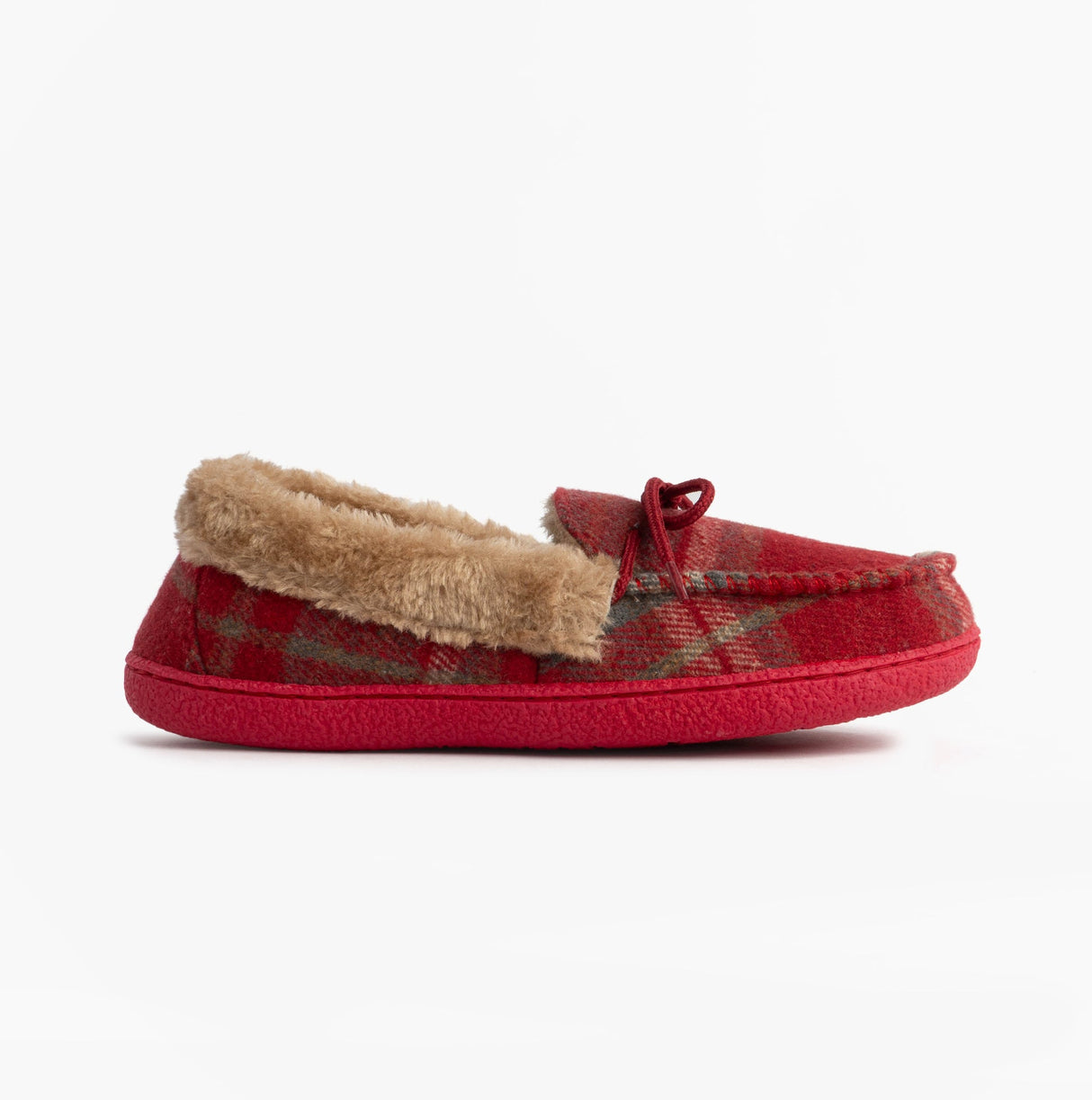 Jo & Joe PEMBROKE Womens Moccasin Slippers Festive Red