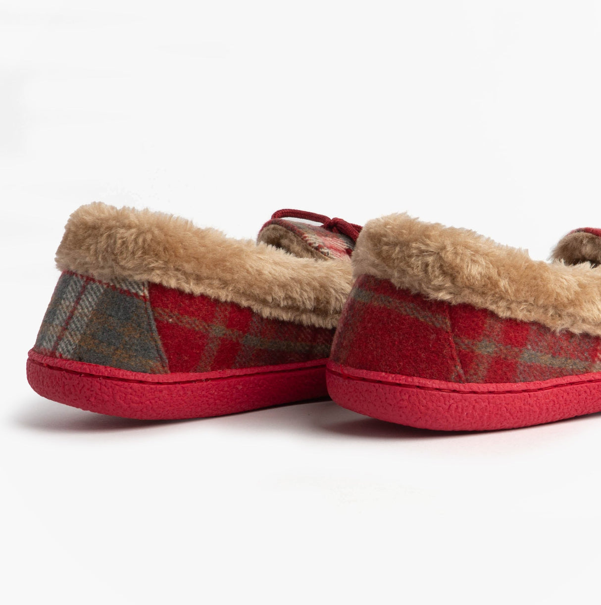 Jo & Joe PEMBROKE Womens Moccasin Slippers Festive Red