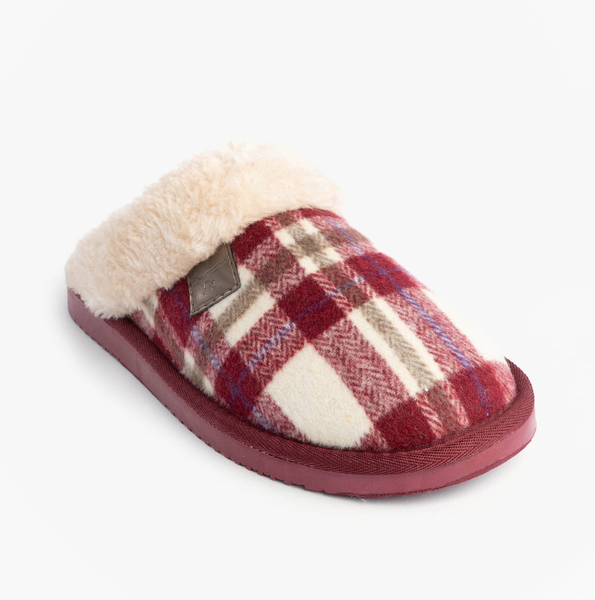 Jo & Joe SHETLAND Womens Mule Slippers Cherry
