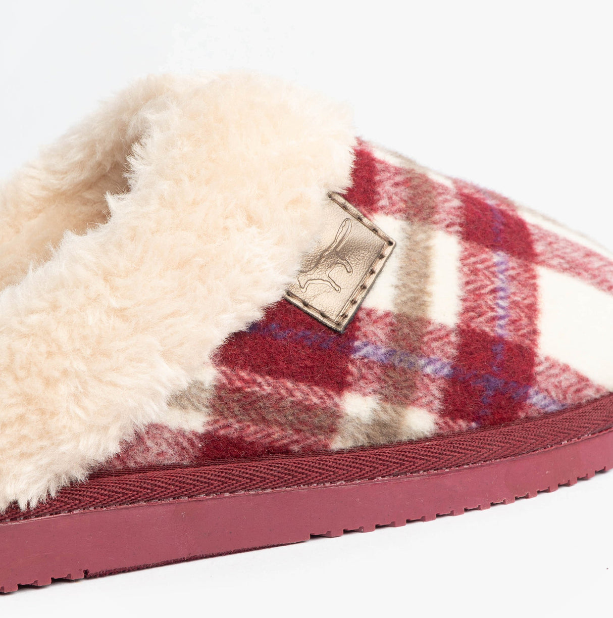 Jo & Joe SHETLAND Womens Mule Slippers Cherry