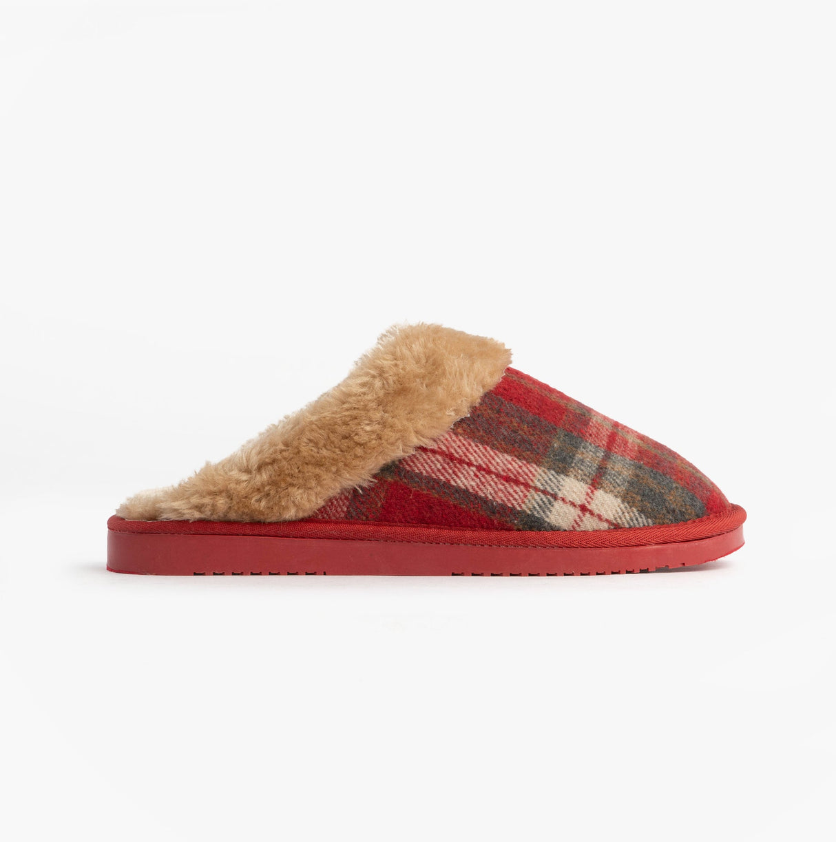 Jo & Joe SHETLAND Womens Mule Slippers Festive Red
