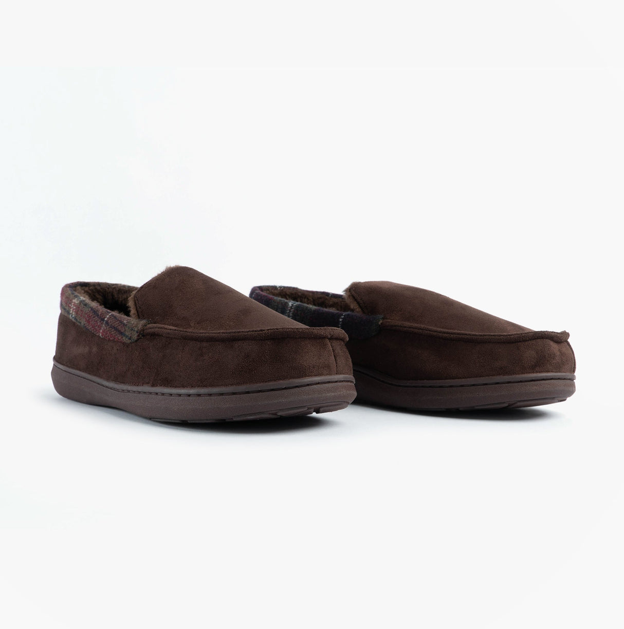 Jo & Joe ST ANDREWS Mens Moccasin Slippers Brown